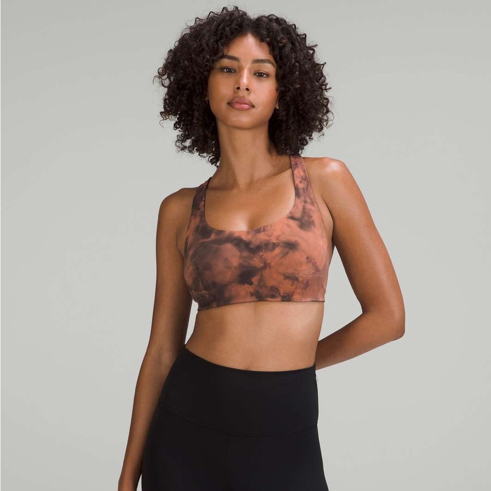 NWT Lululemon Wunder Train Bra Diamond Dye Canyon Rock Graphite Grey 8 C/D Cup